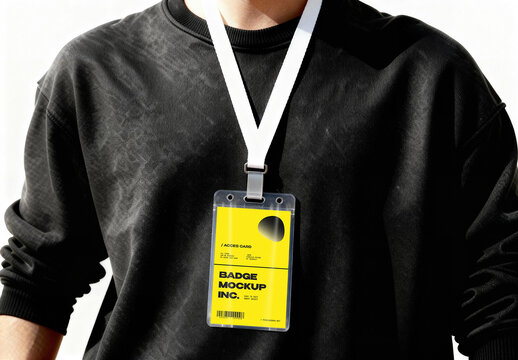 90x60mm Badge Mockup