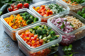 fresh veggies and produce  in a box