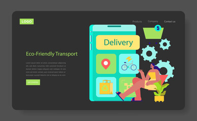 Eco-Friendly Transport App Vector Illustration