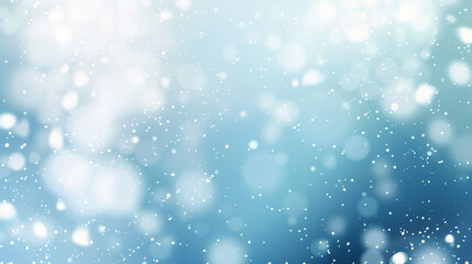 blue bokeh snowy background