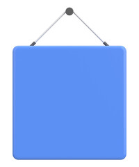 Empty Hanging Sign. 3D Illustration.