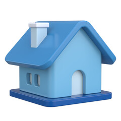 Modern House. Home Model. 3D Illustration.