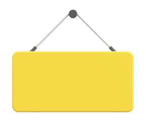 Empty Hanging Sign. 3D Illustration.
