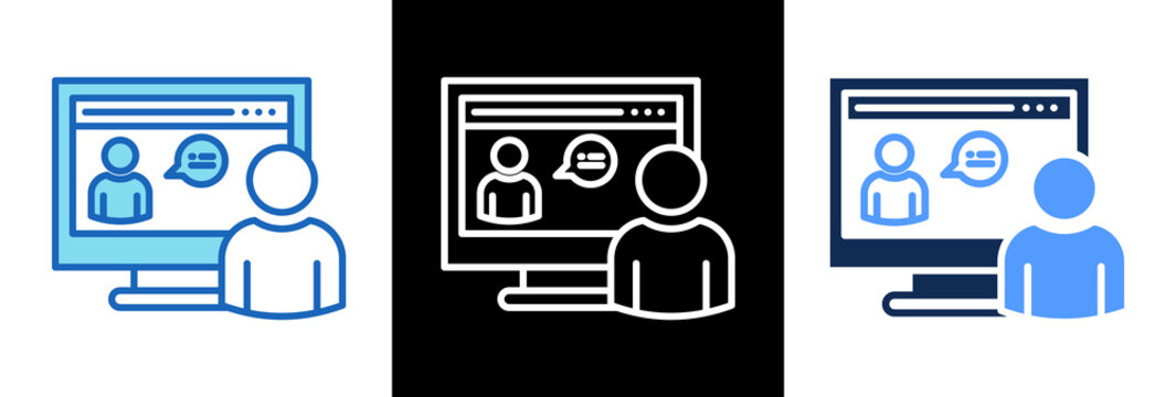 Online Interview tripplestyle icon