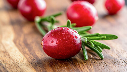 Dramatic Macro Photograph of a Fresh Cranberry