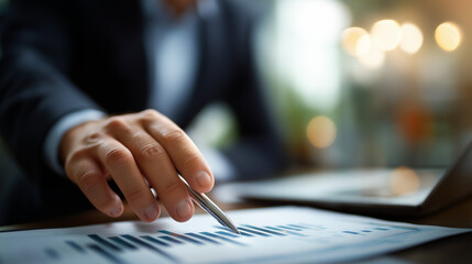 Executive implementing flexible strategy for employees anonymous businessperson soft office setting remote in office balance morale boost concept productivity growth display