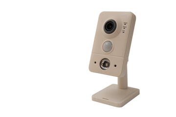 High-quality CCTV camera isolated on transparent background for security purposes