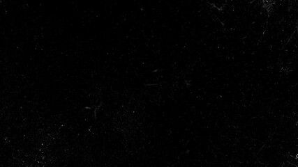 A grainy black textured backdrop with tiny light specks creates a vintage feel