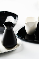Black Japanese-style ceramic ware