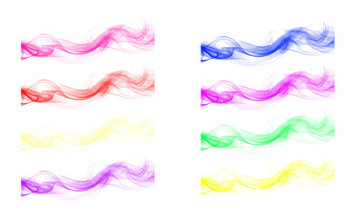 Set of  collection of Smoky Vectors with Transparent Background
