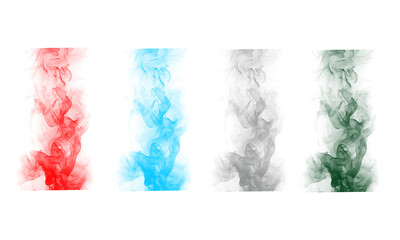 Transparent Smoke Effect Columns in Different Hues