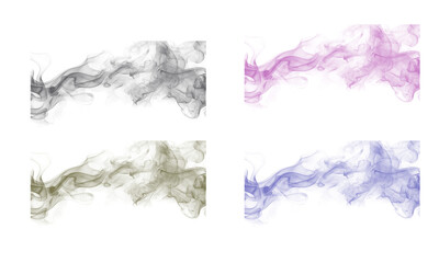 Transparent Smoky Illustrations with Various Color Hues
