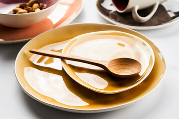 High-end ceramic tableware still life set