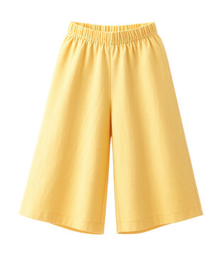 Girls' wide-leg culotte pants featuring an elastic waistband.