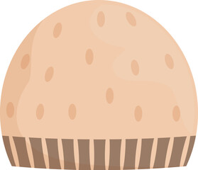 Freshly baked half round bread loaf with decorative stripes, showcasing baking expertise