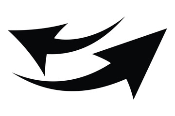 Curved Arrow Icon Set – Green and Blue Direction Vector for Web, UI, Logo, and Growth Graphics