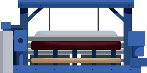 Woodworking factory equipment pressing together thin layers of wood and adhesive to create a strong, durable panel