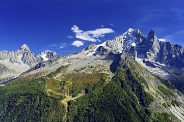 Snowy Aiguille Verte Aiguille Dru