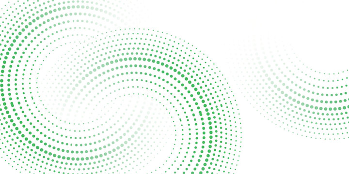 White abstract background with overlapping green dotted lines. Modern and futuristic circle style concept for banners, flyers, presentations, certificates and cards.