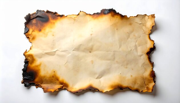 Burnt, aged paper with scorched edges and crumpled texture—evoking mystery, history, and the distressed choreography of time, decay, and forgotten stories.