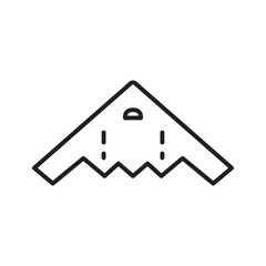 Stealth Bomber Aircraft Icon.