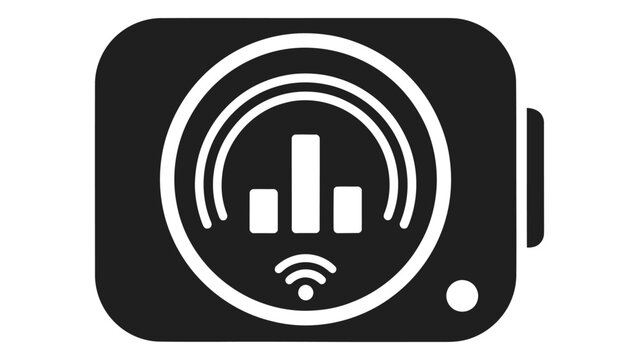 Humidity sensor icon depicting air moisture measurement for smart home environment technology app Vector