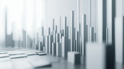 Obraz premium Abstract Data Visualization Modern Cityscape.