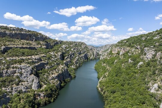 Gorge in Krka National Park, near Roski Slap waterfall, Dalmatia, Croatia