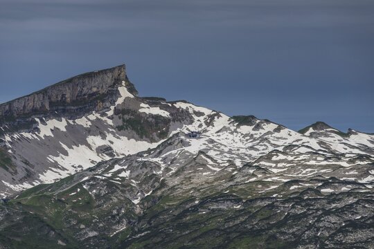 Hoher Ifen, 2230m, with the Gottesacker plateau to the right, Kleinwalsertal, Vorarlberg, Allg&auml;u Alps, Austria
