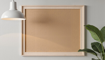 Tactile Information Display – Empty Bulletin Board with Wood Frame for Accessibility Education, Visual Impairment Awareness, and International White Cane Day Materials