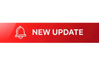 New update notification graphic isolated on transparent background