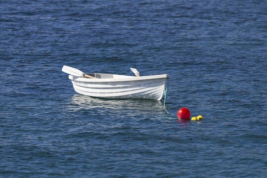 Rowing boat near Arrieta, Lanzarote, Canary Islands, Spain