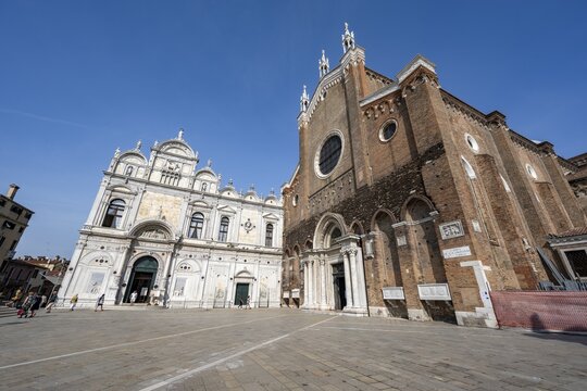 Scuola Grande di San Marco Museum and Basilica dei Santi Giovanni e Paolo Church, Venice, Veneto, Italy