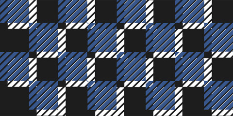 Lumberjack plaid seamless pattern. Vector illustration. Blue color. Textile template.