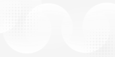 White geometric abstract background overlap layer on bright space with lines effect decoration. Modern graphic design element circles