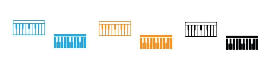 Piano keyboard silhouette. This image shows a piano keyboard silhouette, also known as a keyboard clipart or piano keys vector. Vector clipart illustration design.