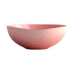 Crisp illustration of a bowl with a smooth, curved design and gentle gradients, isolated on transparent background, PNG Cutout