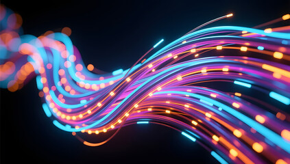 Dynamic fiber optic cables in a futuristic communication concept