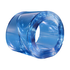 Crisp depiction of transparent tape with subtle reflections and modern design, isolated on transparent background, PNG Cutout