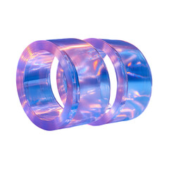 Crisp depiction of transparent tape with subtle reflections and modern design, isolated on transparent background, PNG Cutout