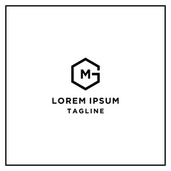 gm or mg hexagon logo