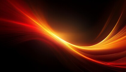 abstract orange and red light leak on black background