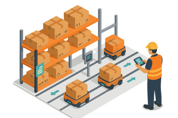 Innovative warehouse automation with robot carriers for efficient logistics and modern inventory management solutions