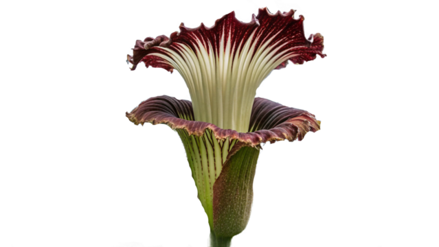 Amorphophallus titanium flower isolated on a transparent background