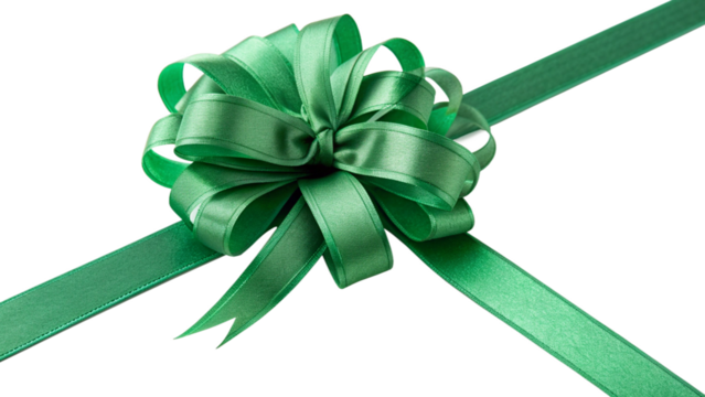 green gift bow