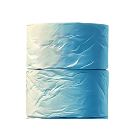 Clean illustration of a neatly stacked toilet paper roll with delicate paper detail, isolated on transparent background, PNG Cutout
