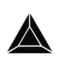 pyramid of pyramids black vector