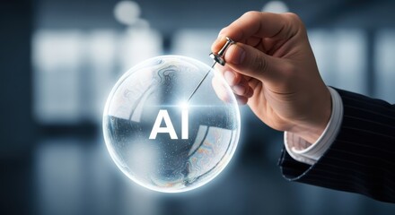 Bold vision innovation and artificial intelligence shaping future technology through precise manipulation and clear focus