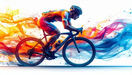 Fototapeta premium girl on bike