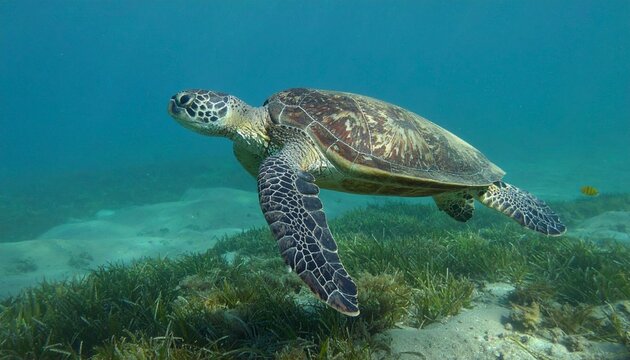 sea turtle swimming